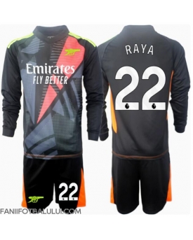 Arsenal David Raya #22 Portarii Echipament de Fotbal Replică 2024-25 Copii Treilea Mâneci Lungi (+ Șorturi)